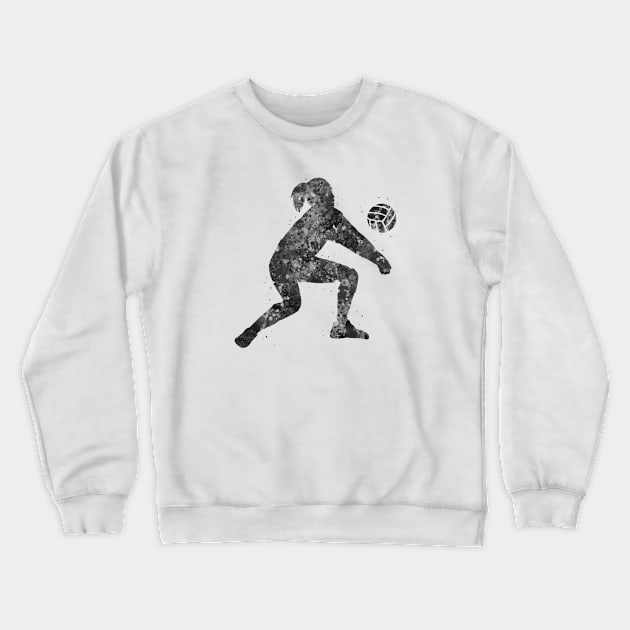 Volleyball player girl Crewneck Sweatshirt by Yahya Art